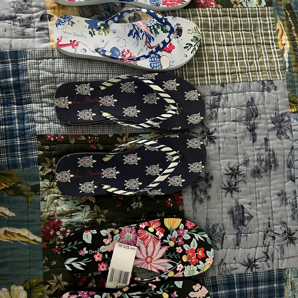 Vera Bradley flip flops assorted colors